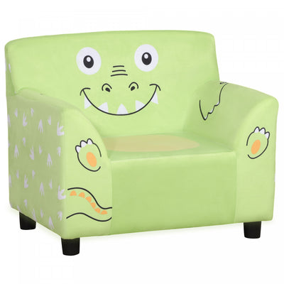 Qaba Kids Sofa, Armrest Chair For Preschool, Toddler Couch For Kids Room, Kindergarten With Cute Ani|Qaba Fauteuil Enfant Design Grand Confort Avec Accoudoirs Assise Dossier Rembourres Revetement Velou