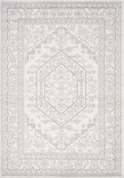 Fallon White Grey Elegant Faded Traditional Rug, 6'7" x 9'6" Indoor Area Rug | Tapis Fallon blanc gris elegant delave traditionnel, 6'7" x 9'6"