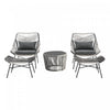 Ashland Modern 5-Piece Conversation Set in Gray