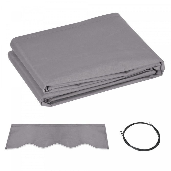 Outsunny 11'x10' Retractable Awning Fabric Replacement Outdoor Awning Cover