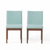 Anastasia Dining Chair Set Of 2 With Fabric Upholstery - Mint
