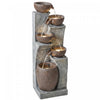 Outsunny 5-Tier Outdoor Cascading Rock Water Fountain with LED Lights