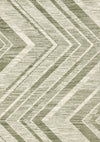 Florence Green White Distressed Chevron Design Rug, 5'3\" x 7'4\" Indoor Area Rug
