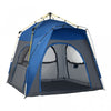 Outsunny Instant Automatic Camping Tent W/ 4 Doors And 4 Windows, Outdoor Easy Pop Up Tent, Portable Backpacking Dome Shelter, 4 Person, Grey