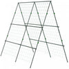 Outsunny Metal Tomato Cage With Net For Climbing Plants Vegetables, Green