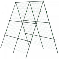 Outsunny Metal Tomato Cage With Net For Climbing Plants Vegetables, Green