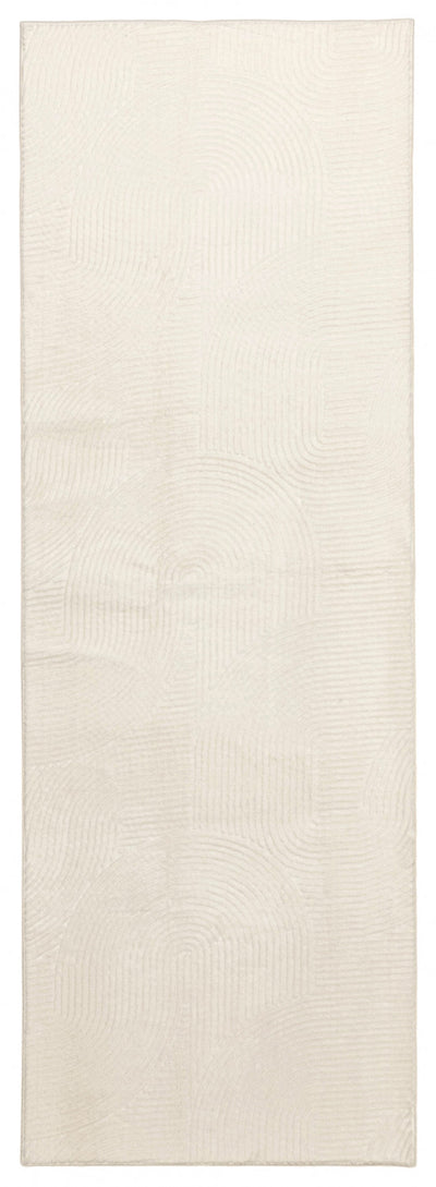 Elion Contemporary Cream Washable Rug 2'8" x 8'0" Indoor Area Rug | Tapis Lavable/Contemporain Elion 2'8" x 8'0" en Creme