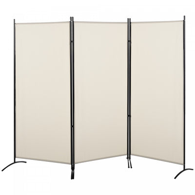 Homcom Double Hinged Room Divider, 3 Panel Privacy Screen|Homcom Separateur De Piece 3 Panneaux, Ecran De Confidentialite
