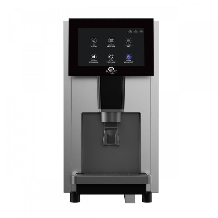 Forno Fresco 10 in Countertop Ice Maker & Dispenser, 66 lbs, Stainless Steel- FIMDP7383-10