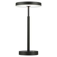 Dainolite Francine Table Lamp 10w Sandy Black White Acrylic Diffuser