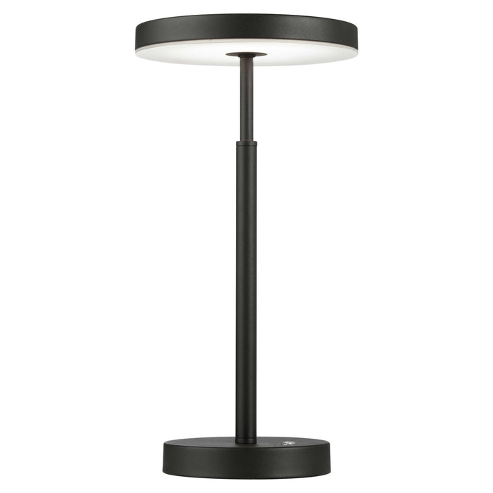 Dainolite Francine Table Lamp 10w Sandy Black White Acrylic Diffuser
