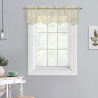 Habitat Limoges Ivory Sheer Rod Pocket Flat Valance - 55 x 15