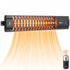 Outsunny 1500 W Wall Mounted Electric Patio Heater Outdoor Heater, Black