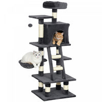 PawHut Cat Tree, Cat Tower for Indoor Cats with Sisal Scratching