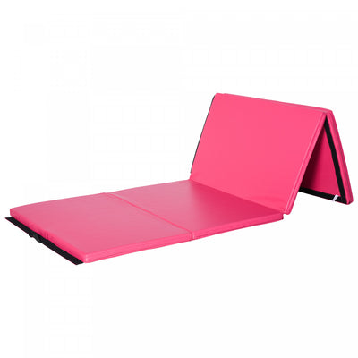 Soozier 4'x10'x2" Folding Gymnastics Tumbling Mat, Exercise Mat With Carrying Handles For Yoga, Mma,|Soozier Tapis De Gymnastique Pliable, Tapis D'exercice Avec Poignees De Transport Pour Yoga, Mma, Ar