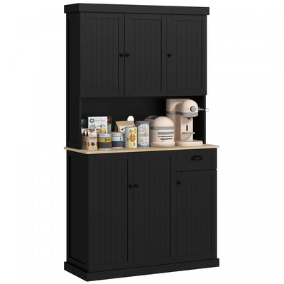HOMCOM 71" Buffet with Hutch, Kitchen Pantry Storage Cabinet with Drawer