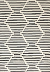 Forte Black White Stripes Area Rug - 4'7
