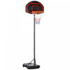 Homcom 7-8.5ft Portable Basketball Hoop With 27.5\" Backboard, Black