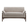 Harper Compact Seating Fabric Modern Loveseat,Almond