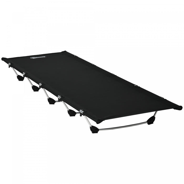 Outsunny Lightweight Camping Cot, Aluminium Folding Bed With Carry Bag
