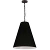 Dainolite Anaya 1 Light Pendant Medium Matte Black Black/White Shade Lamp