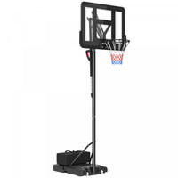 Soozier 7.7-10ft Portable Basketball Hoop With Free Weight, 43
