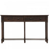 Phyllis Solid Wood Console Table With Drawers And Bottom Shelf - Espresso