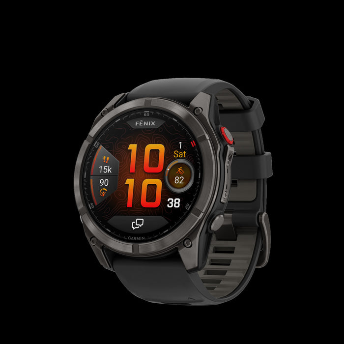 Garmin Fenix 8 Pro 51mm Carbon Adventure Smartwatch - Outdoor Tracker, Extended Battery Life, Map Navigation, LTE LiveTrack, Step Speed Loss, Smart Alarm