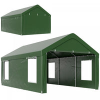 Outsunny Carport, 12 X 20ft Portable Garage, Dark Green