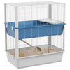 Pawhut Large Hamster Cage With Accessories, Rat Cage Gerbil Habitat With Detachable Bottom, Ramps, Platform, Food Bowl, Water Bottle, 31