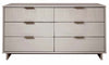 Granville Modern 55\" Dresser in Light Gray (6-Drawer)
