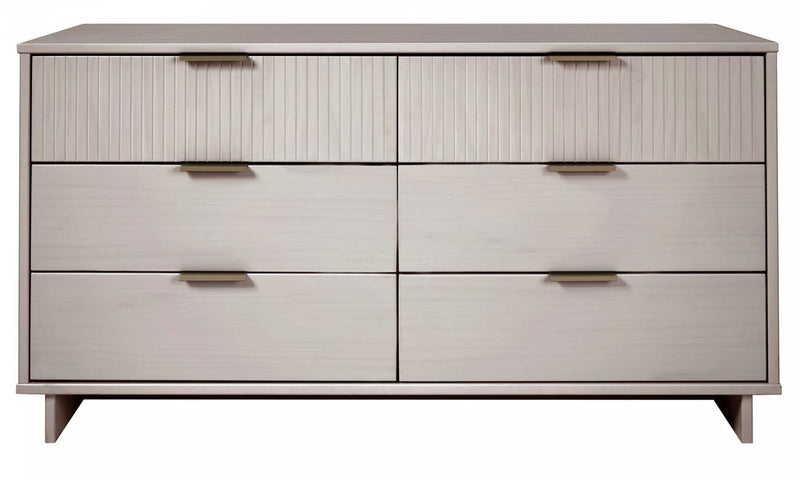 Granville Modern 55\" Dresser in Light Gray (6-Drawer)