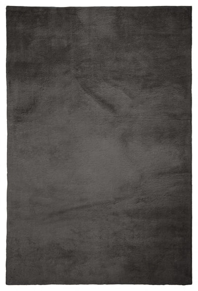 Argo Plush & Shags Charcoal Washable Rug 6'7" x 9'0" Indoor Area Rug | Tapis Lavable/Moelleux Argo 6'7" x 9'0" en Charbon
