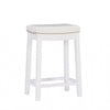 Claridge Fabric Backless Counter-Height Stool - White