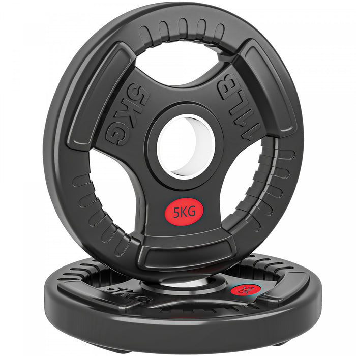 Soozier 2 x 11lbs Weight Plates Set, 2-Inch Barbell Weights Set