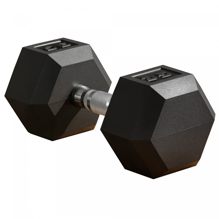 Soozier 35lbs Rubber Hex Dumbbell, Weight Dumbbell Hand Weight Barbell