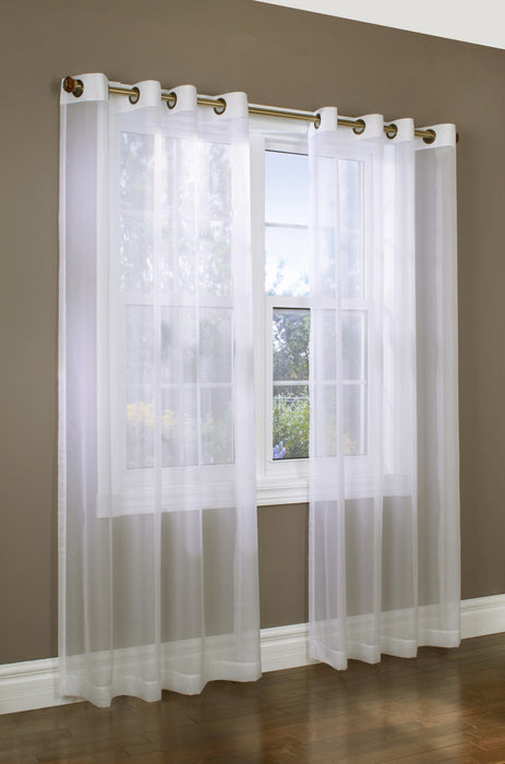 Voile White Grommet Curtain Panel - 52\" X 84\"