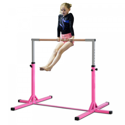 Soozier Professional Gymnastics Bar For Kids, Toddler Home Gymnastics Equipment With 13-level Adjust|Soozier Barre Horizontale De Gymnastique A Domicile Professionnelle Pour Enfants, Maison Reglable, F