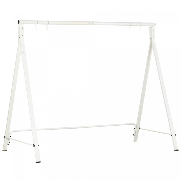 Outsunny Swing Stand, Metal Swing Frame, 528 Lbs Weight Capacity, White