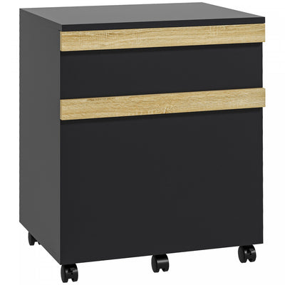 Vinsetto File Cabinet, Printer Stand With 2 Drawers And 5 Wheels|Vinsetto Classeur, Support D'imprimante Avec 2 Tiroirs Et 5 Roues