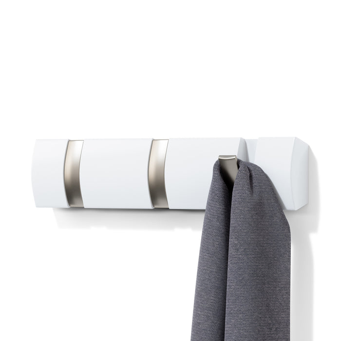 Umbra 3 Flip Wall-Mounted Hooks - White