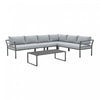 Sunnyside Modern 5-Piece Conversation Set in Gray