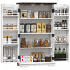 HOMCOM Kitchen Pantry Cabinet Storage Cabinet with Adjustable Shelves White
