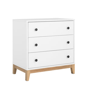Prepac Nordik 3-Drawer Nightstand - White Oak