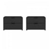 Grace Modern 28\" Nightstand in Black (2-Drawer) - Set of 2