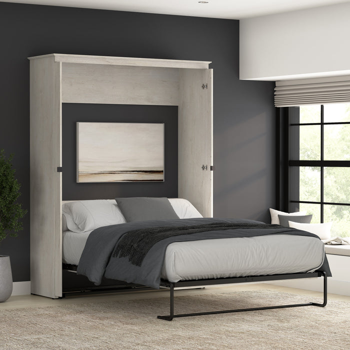 Bestar Key West 69 W Queen Murphy Bed - Linen White Oak