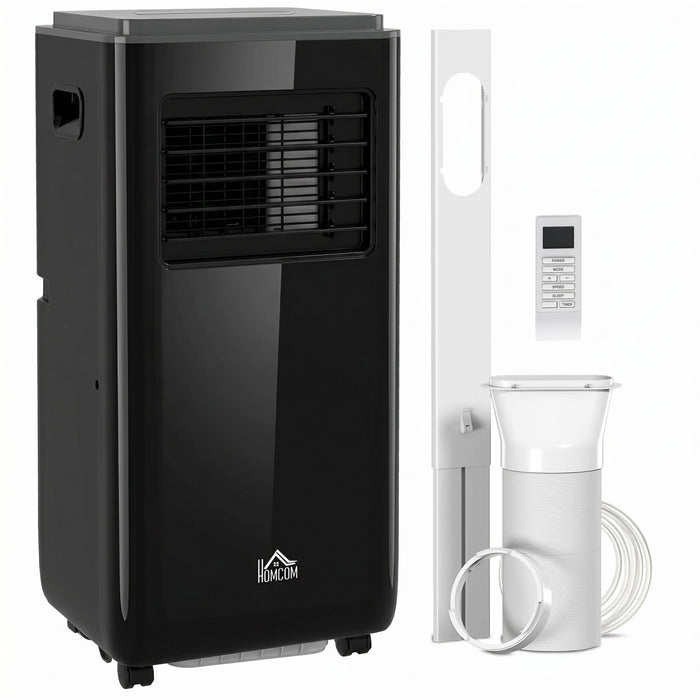 HOMCOM 10,000 BTU Portable Air Conditioner for 440 sqft room, Timer, Black