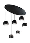 Onyx Collection Integrated LED 6-Light Pendant - Black