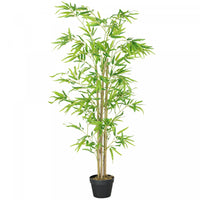 Outsunny Artificial Bamboo Tree, 5ft Fake Decorative Plant in Nursery Pot