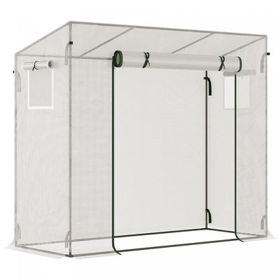 Outsunny 6.6' X 2.5' X 4.9' Walk-in Garden Greenhouse Patio Hot House, Plants Flowers Herbs Tomato G|Outsunny Serre De Jardin Patio Avec Porte A Cadre En Acier